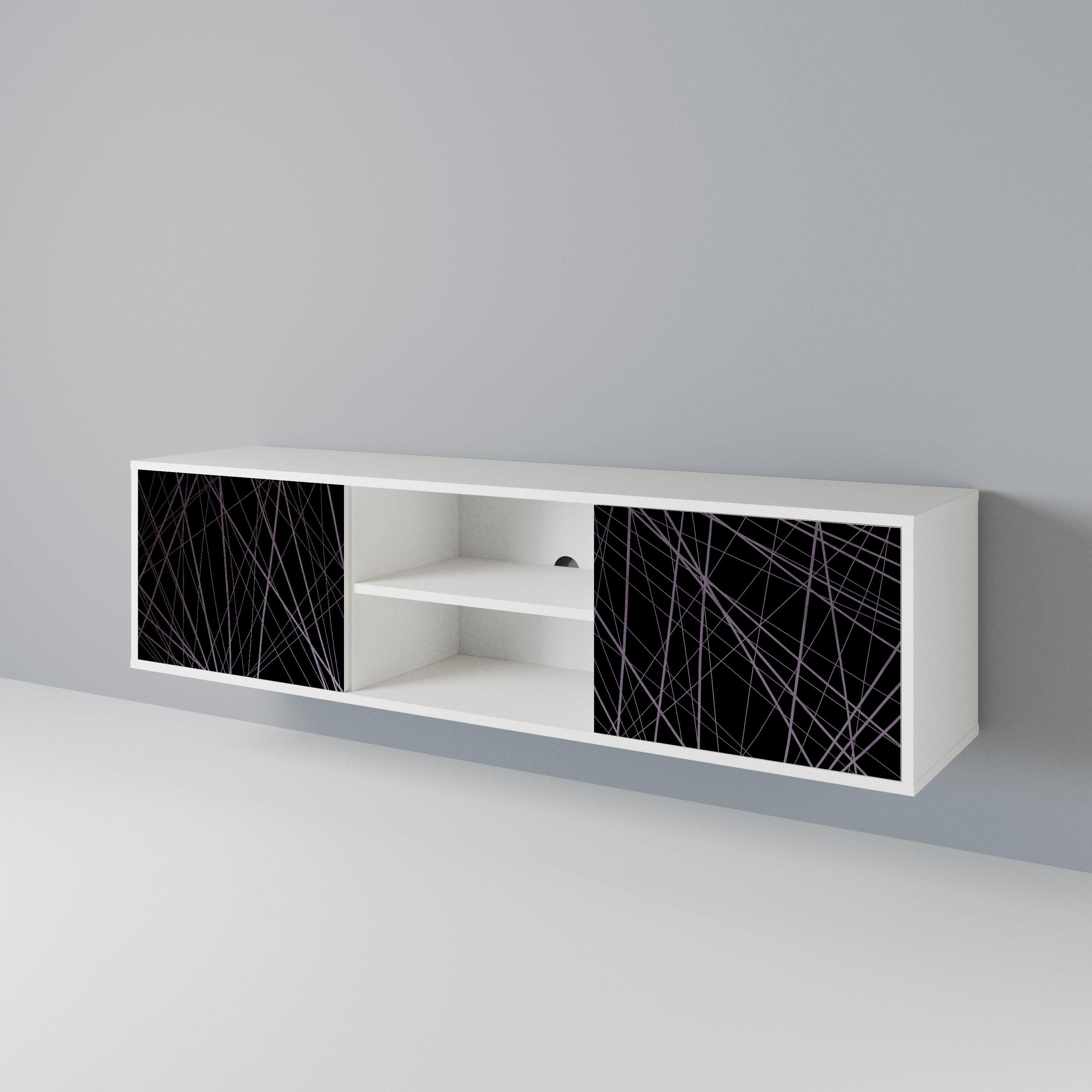 SHIMMER SPIDERGRAM Dvoudveřový TV stolek