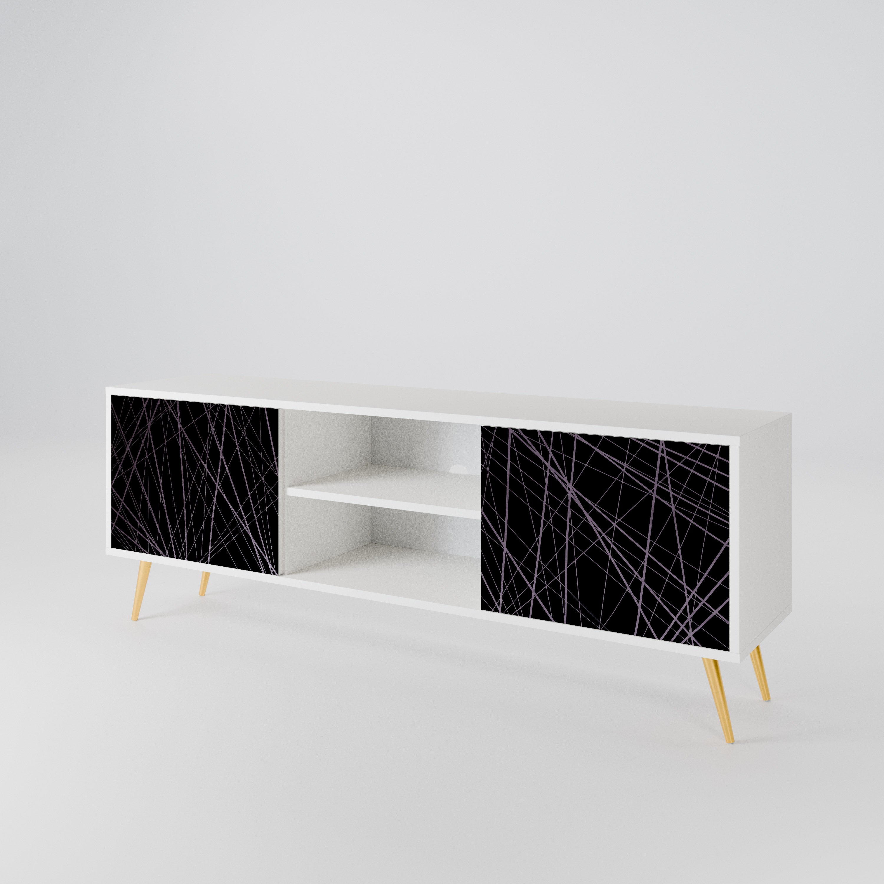 SHIMMER SPIDERGRAM Dvoudveřový TV stolek