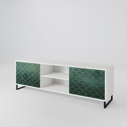 TESSELATED GREENERY Dvoudveřový TV stolek