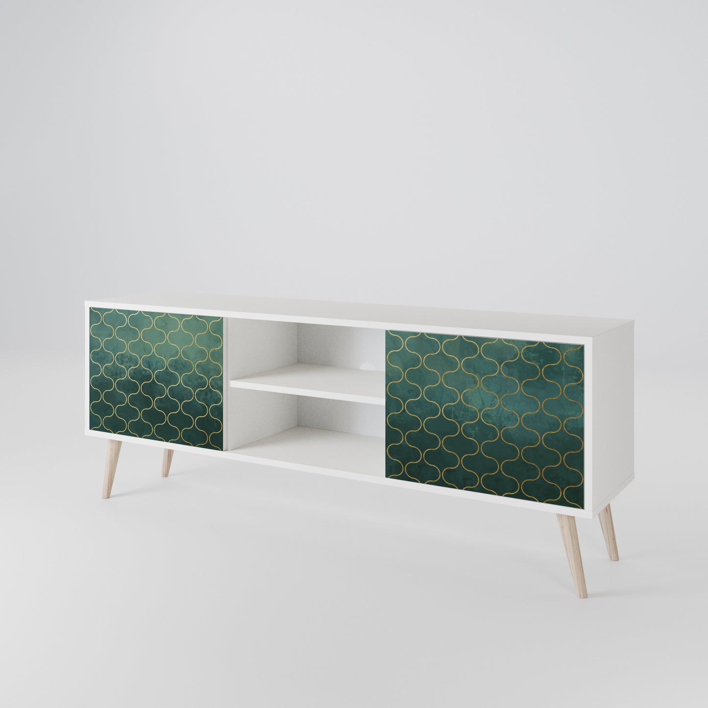 TESSELATED GREENERY Dvoudveřový TV stolek