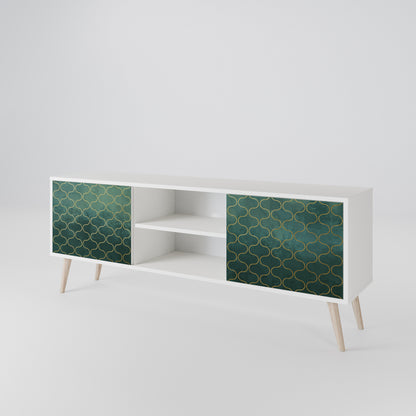 TESSELATED GREENERY Dvoudveřový TV stolek