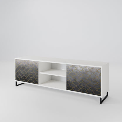TESSELATED GRAYISH Dvoudveřový TV stolek