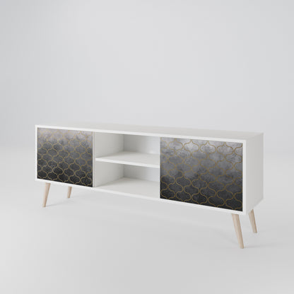 TESSELATED GRAYISH Dvoudveřový TV stolek