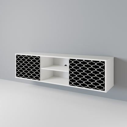 TESSELATED BLACKNESS Dvoudveřový TV stolek