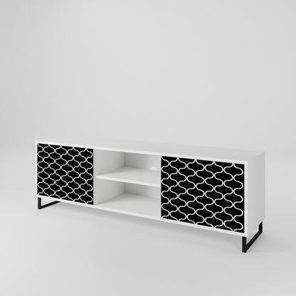 TESSELATED BLACKNESS Dvoudveřový TV stolek