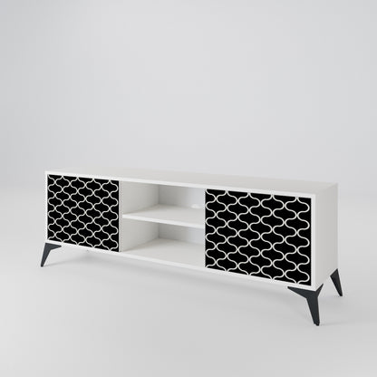 TESSELATED BLACKNESS Dvoudveřový TV stolek