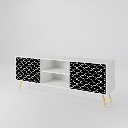 TESSELATED BLACKNESS Dvoudveřový TV stolek