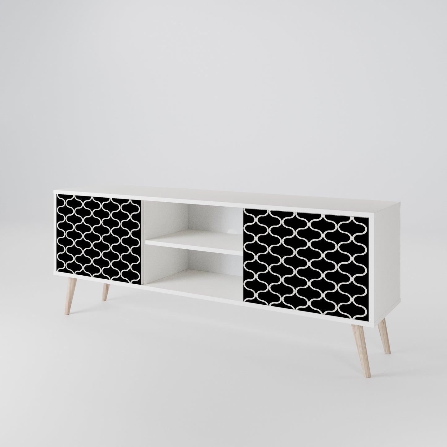 TESSELATED BLACKNESS Dvoudveřový TV stolek