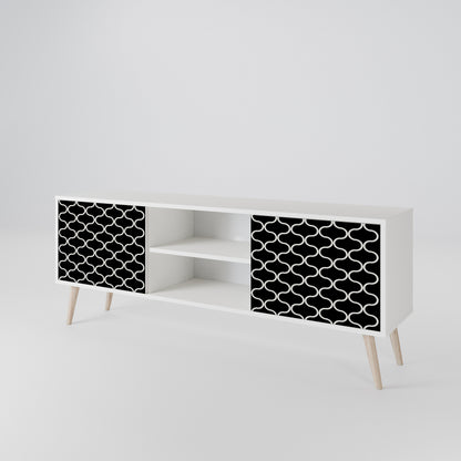 TESSELATED BLACKNESS Dvoudveřový TV stolek