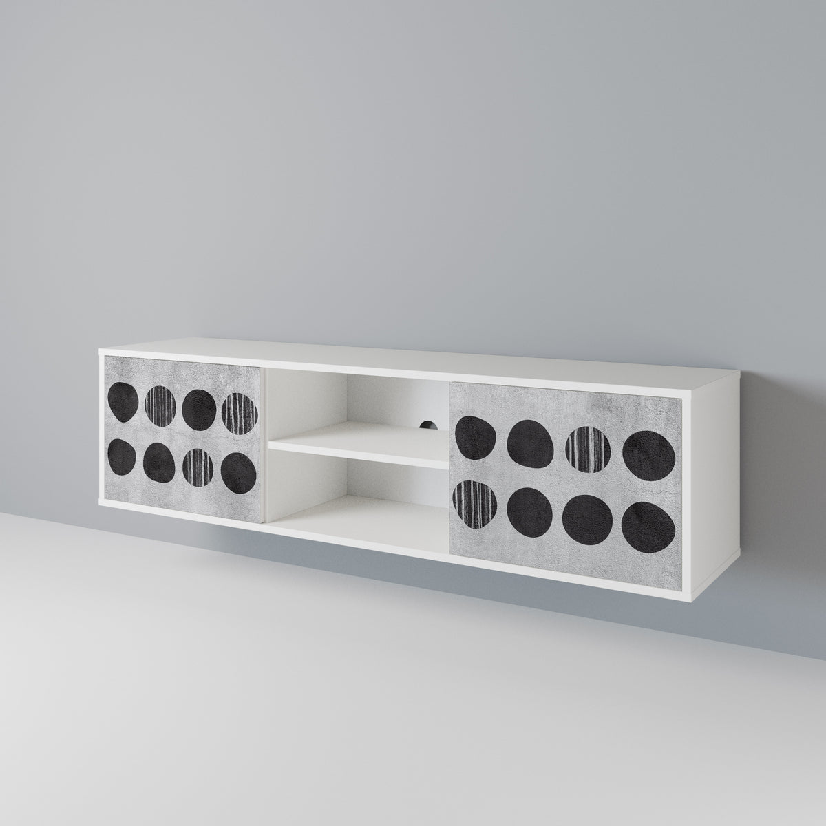 GHOSTLY GRADIENTS Dvoudveřový TV stolek