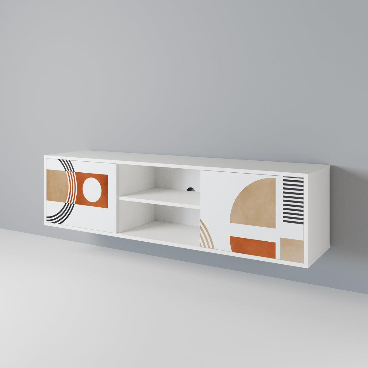 CIRCLE RHYTM Dvoudveřový TV stolek