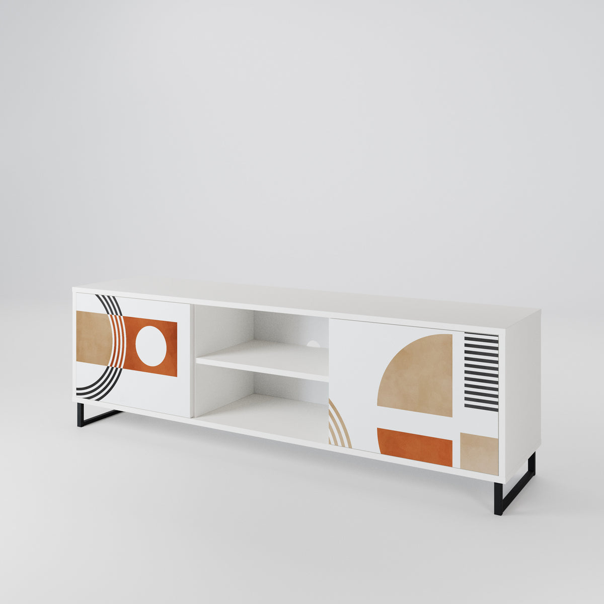 CIRCLE RHYTM Dvoudveřový TV stolek