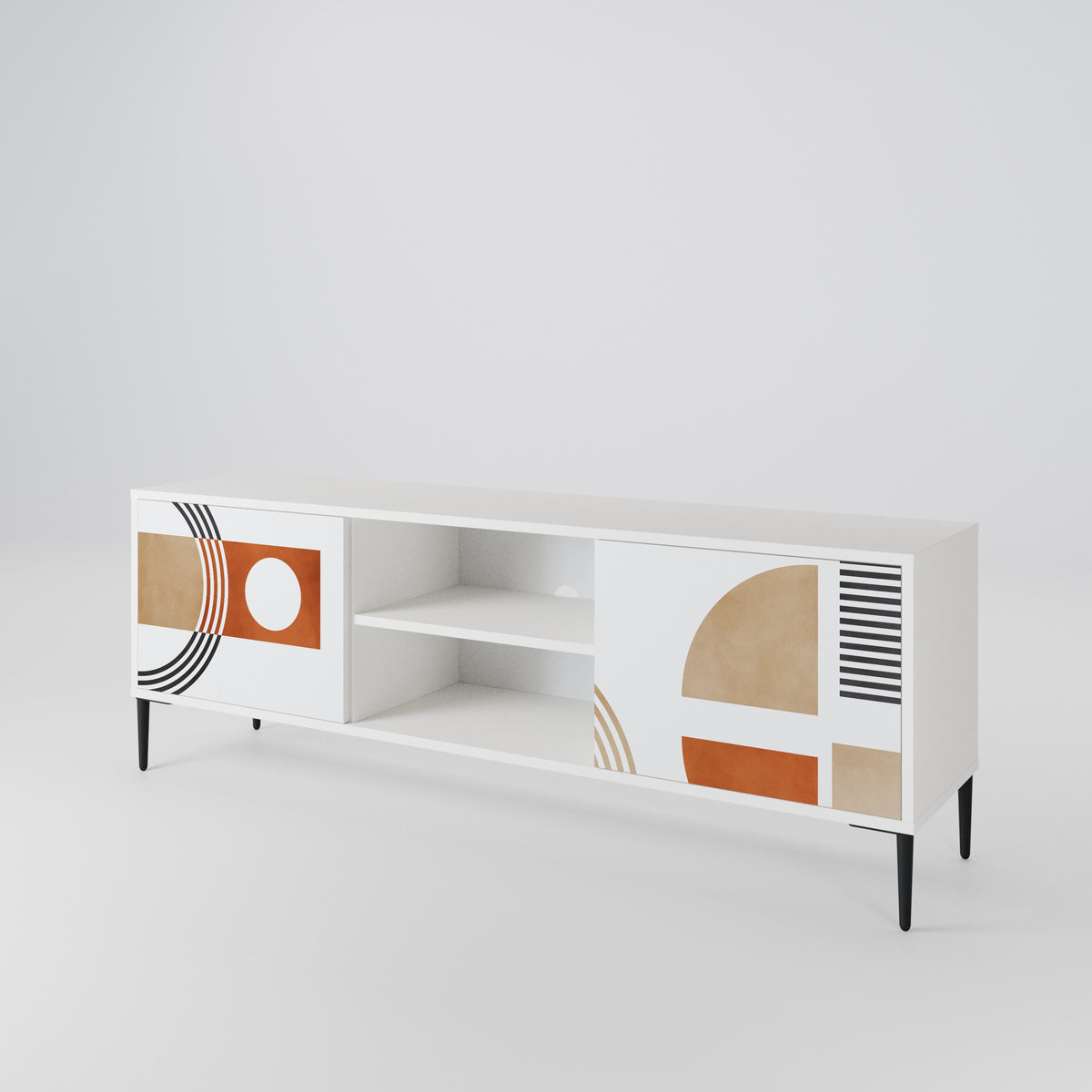 CIRCLE RHYTM Dvoudveřový TV stolek