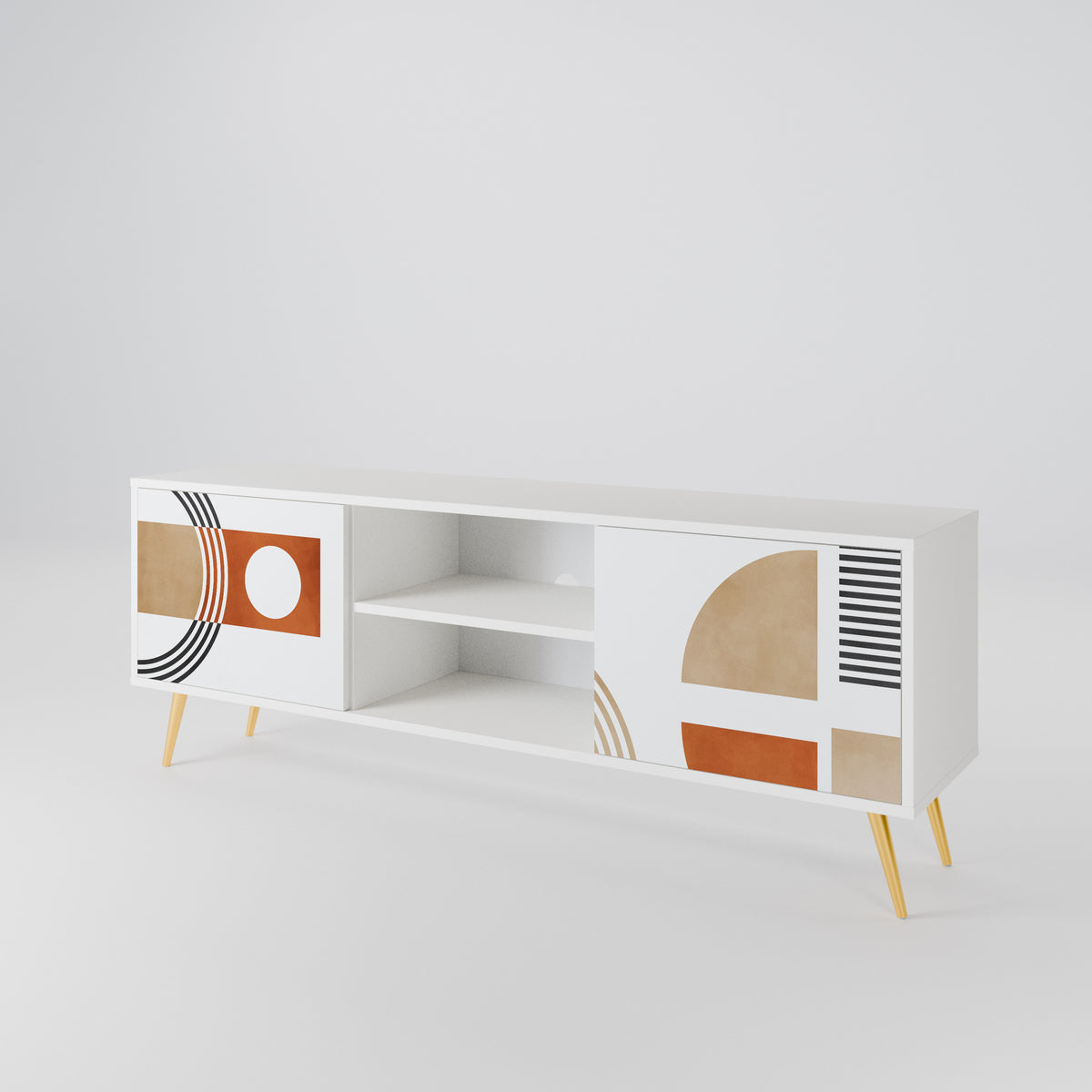 CIRCLE RHYTM Dvoudveřový TV stolek