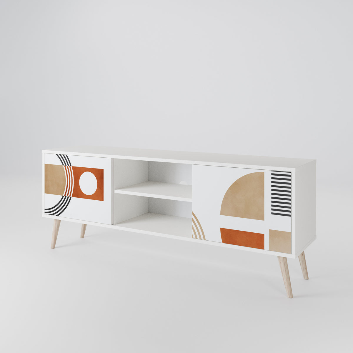 CIRCLE RHYTM Dvoudveřový TV stolek