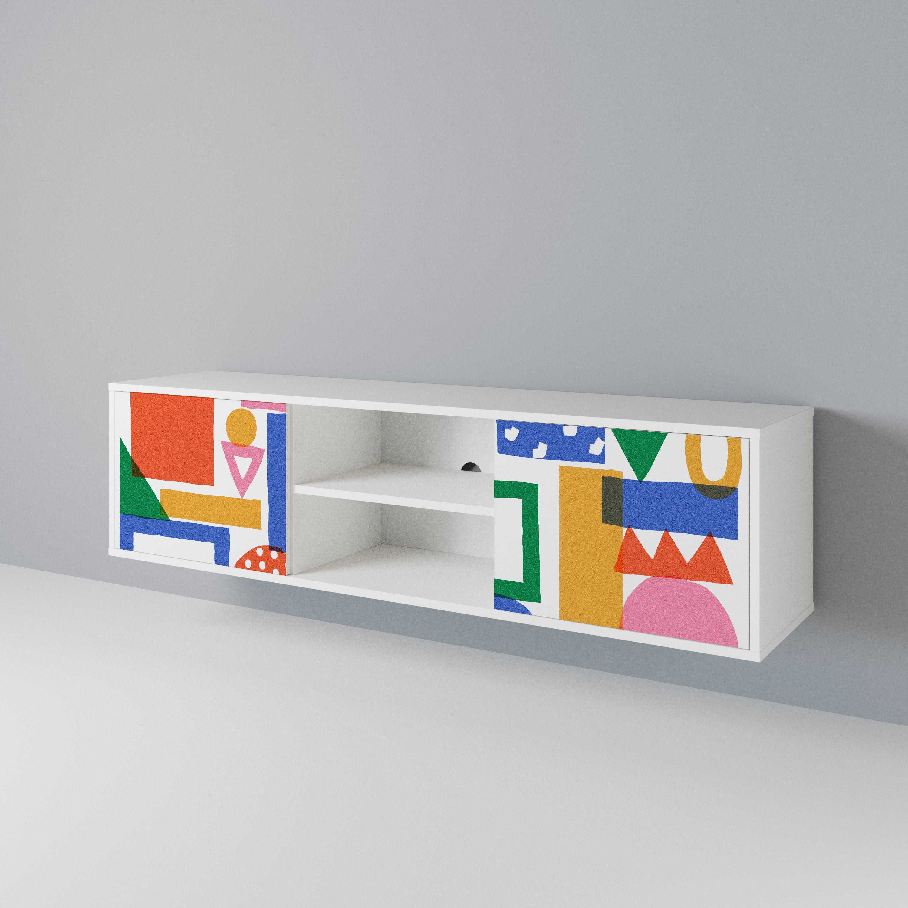 GEOMETRIC GLIMMER Dvoudveřový TV stolek