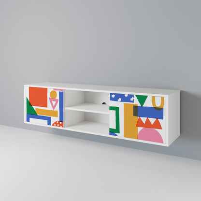 GEOMETRIC GLIMMER Dvoudveřový TV stolek