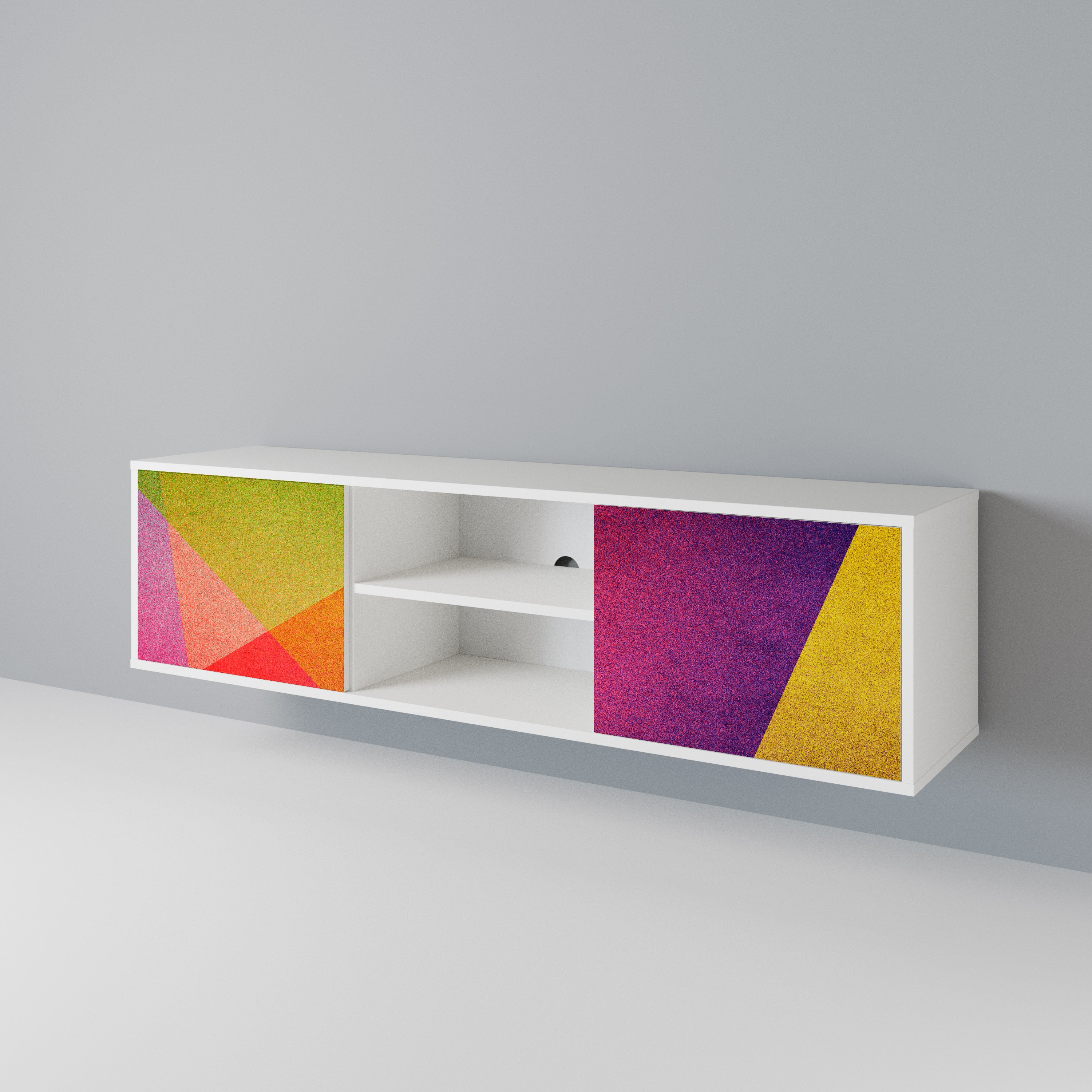 VIVID GEOMETRY Dvoudveřový TV stolek