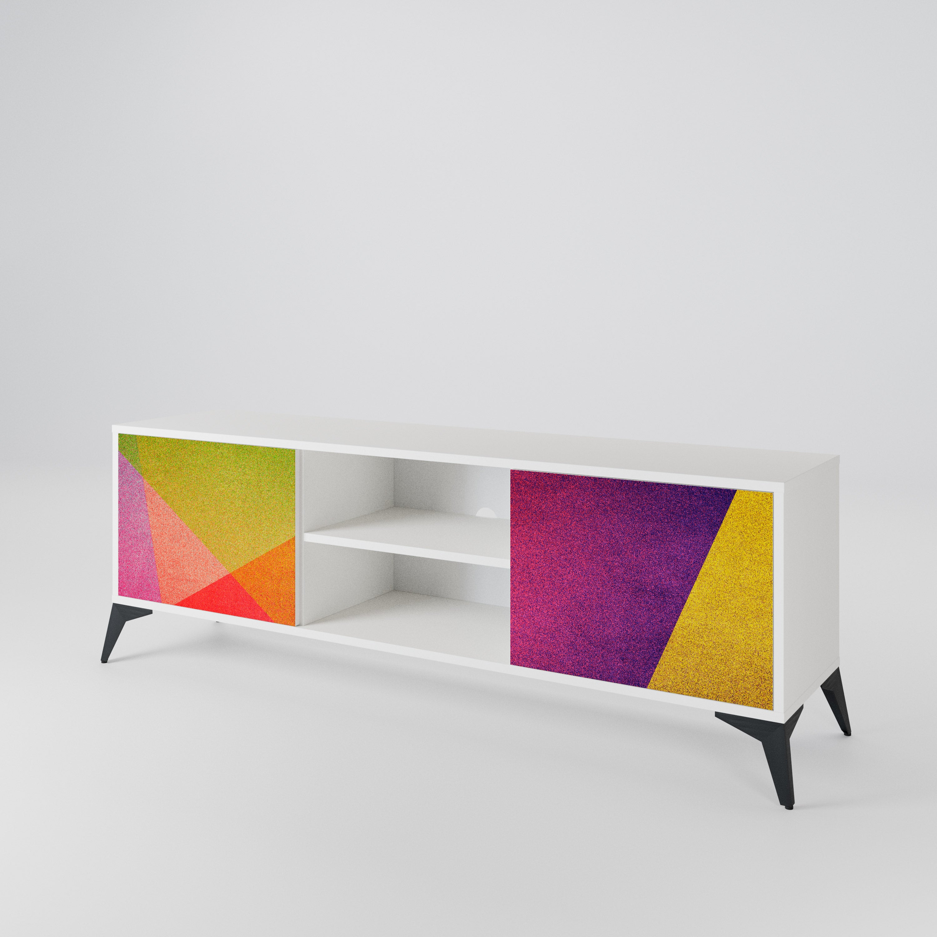 VIVID GEOMETRY Dvoudveřový TV stolek