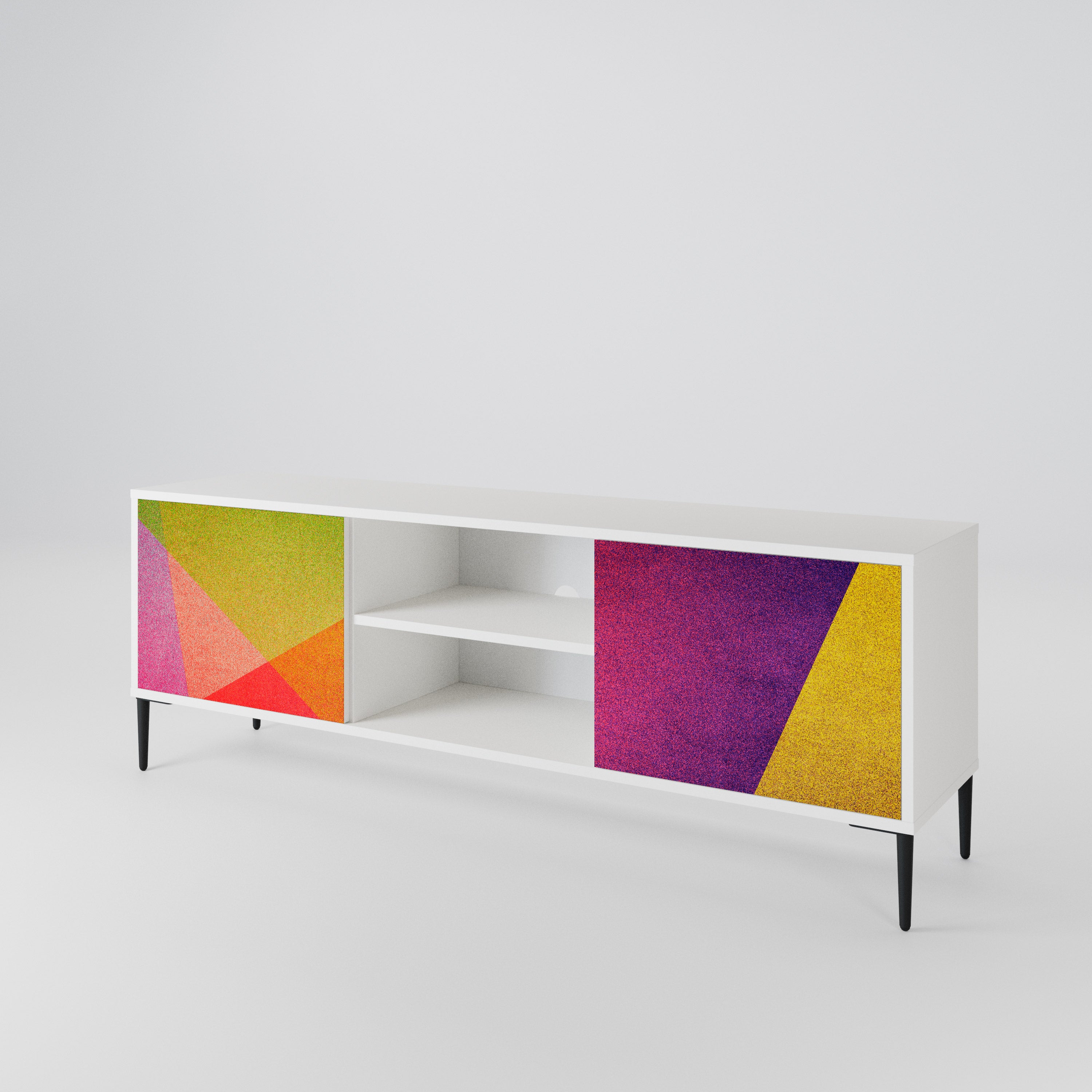 VIVID GEOMETRY Dvoudveřový TV stolek