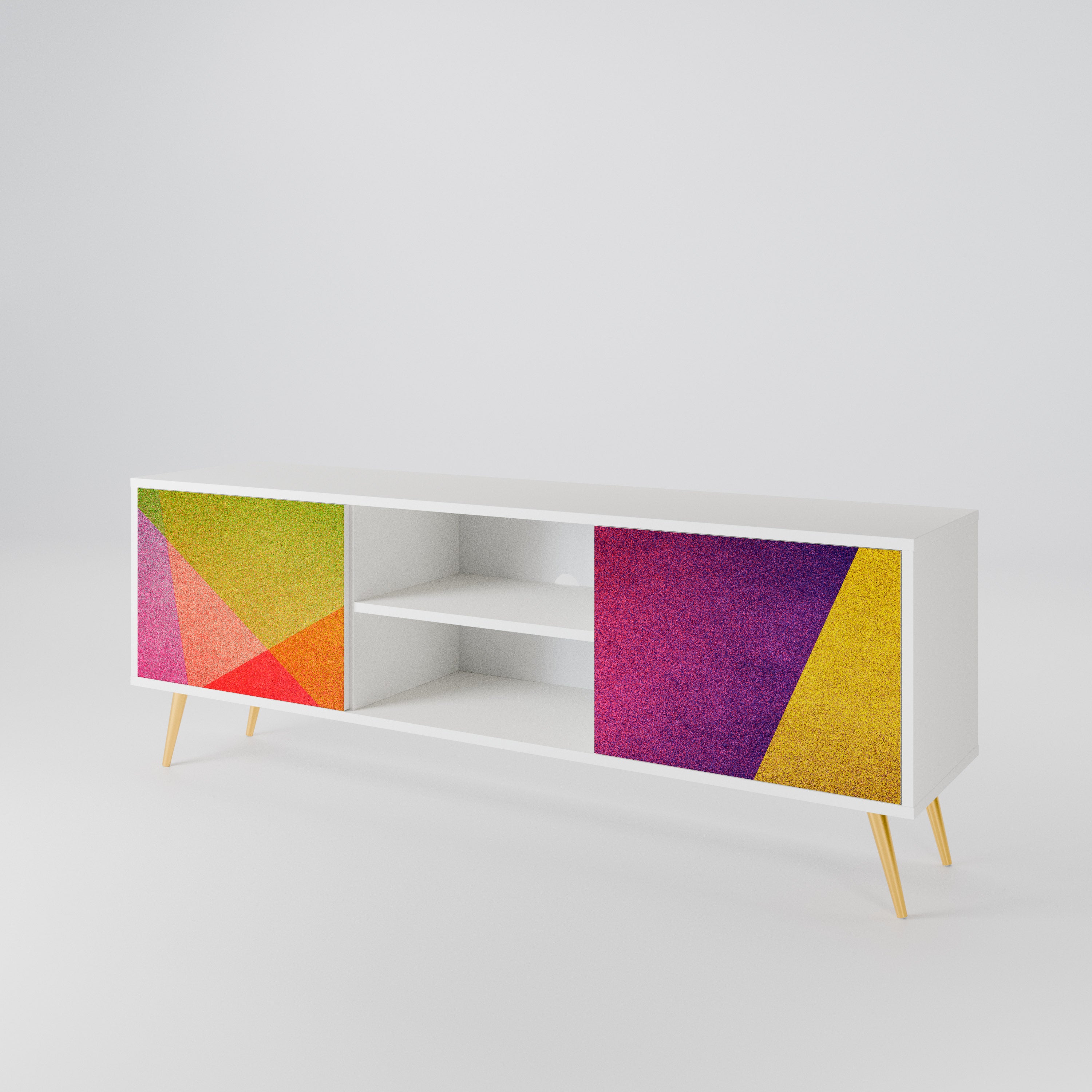 VIVID GEOMETRY Dvoudveřový TV stolek
