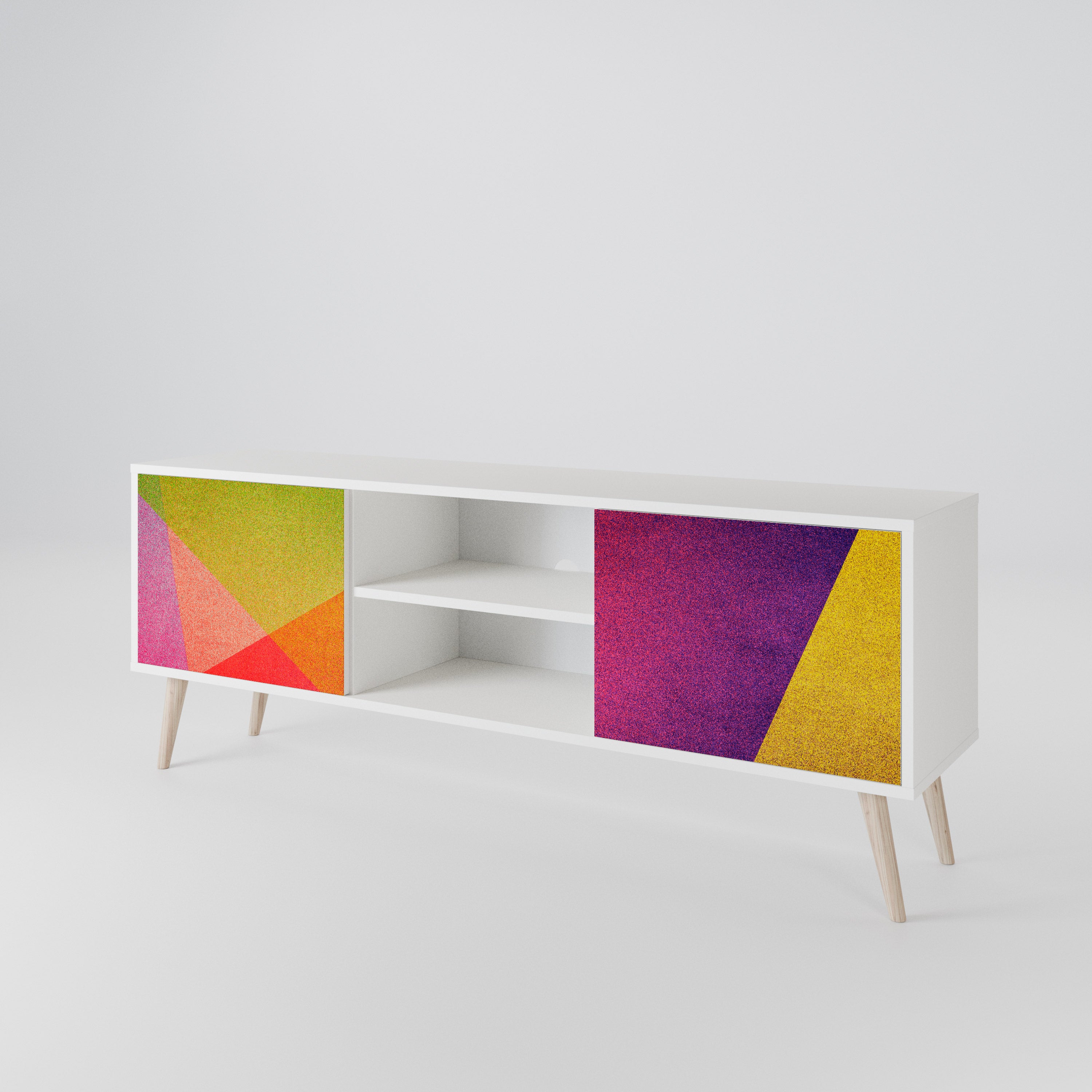VIVID GEOMETRY Dvoudveřový TV stolek