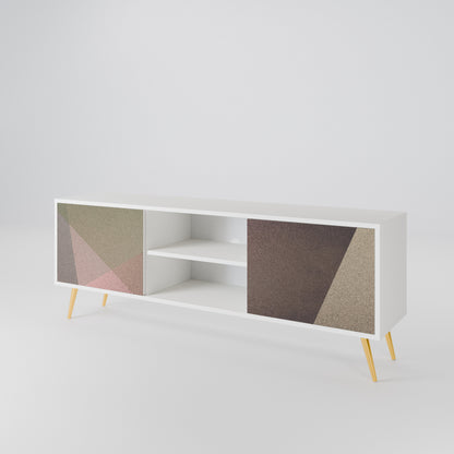 BEIGE GEOMETRY Dvoudveřový TV stolek