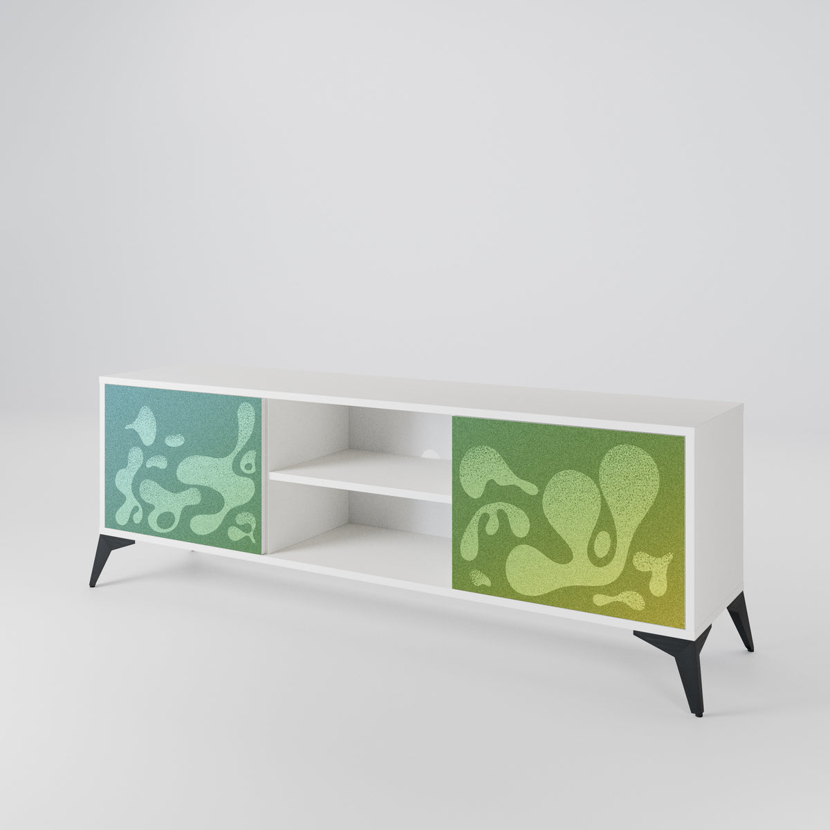 IRREGULAR BLUE Dvoudveřový TV stolek