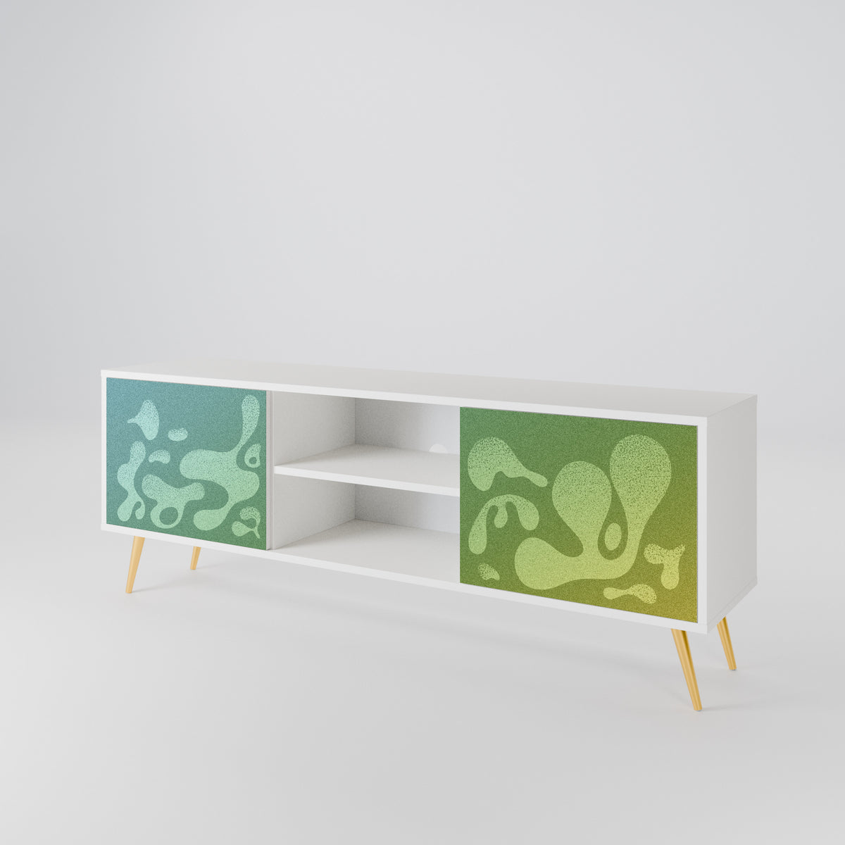 IRREGULAR BLUE Dvoudveřový TV stolek