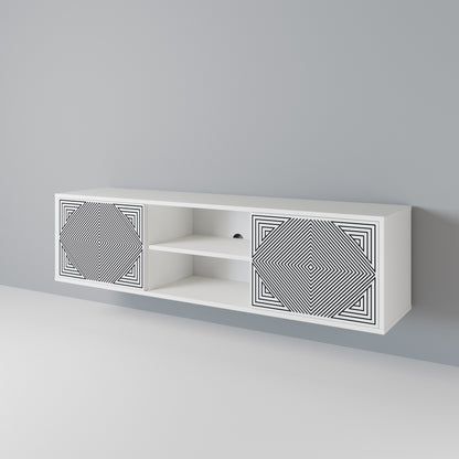 POLYGON ILLUSION Dvoudveřový TV stolek