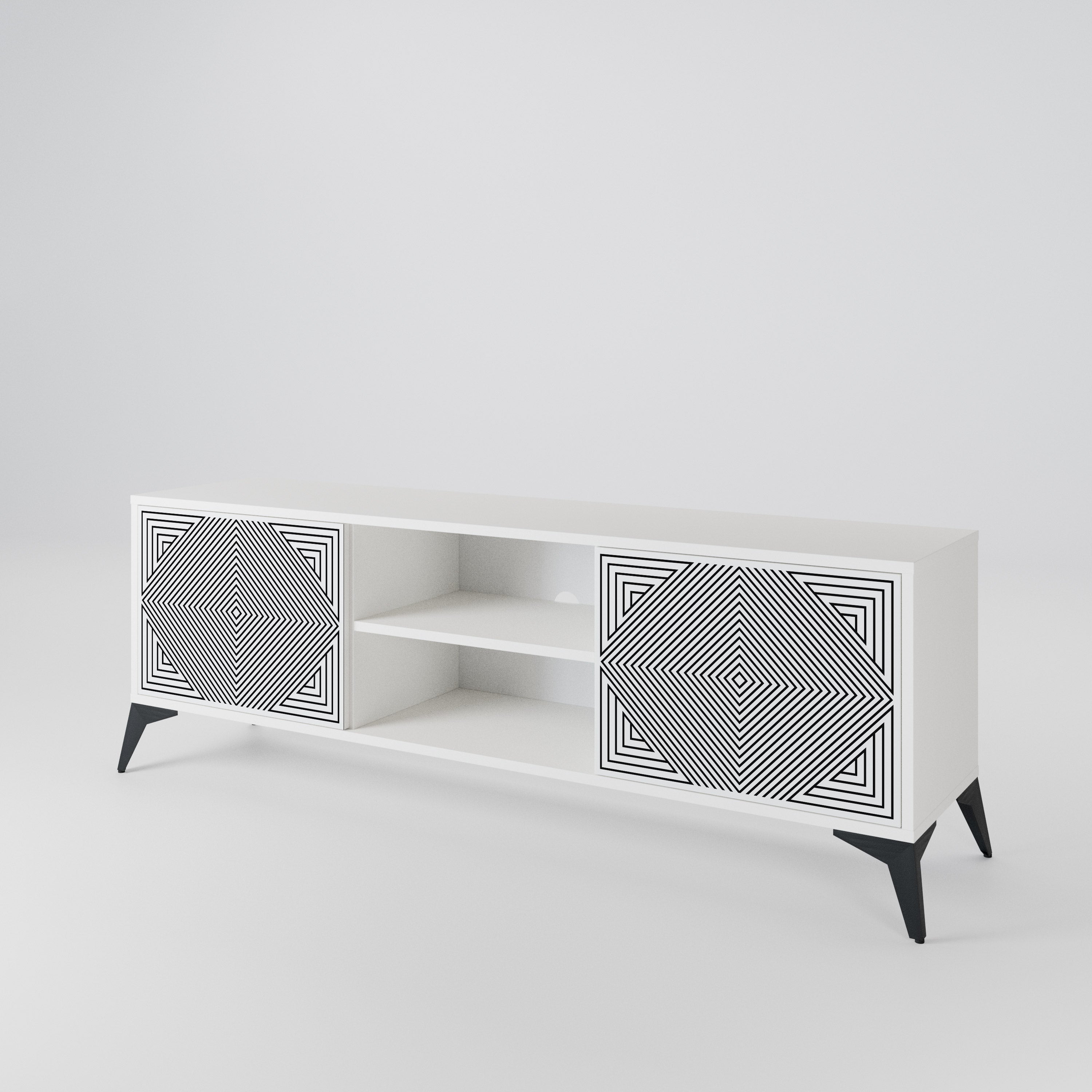 POLYGON ILLUSION Dvoudveřový TV stolek
