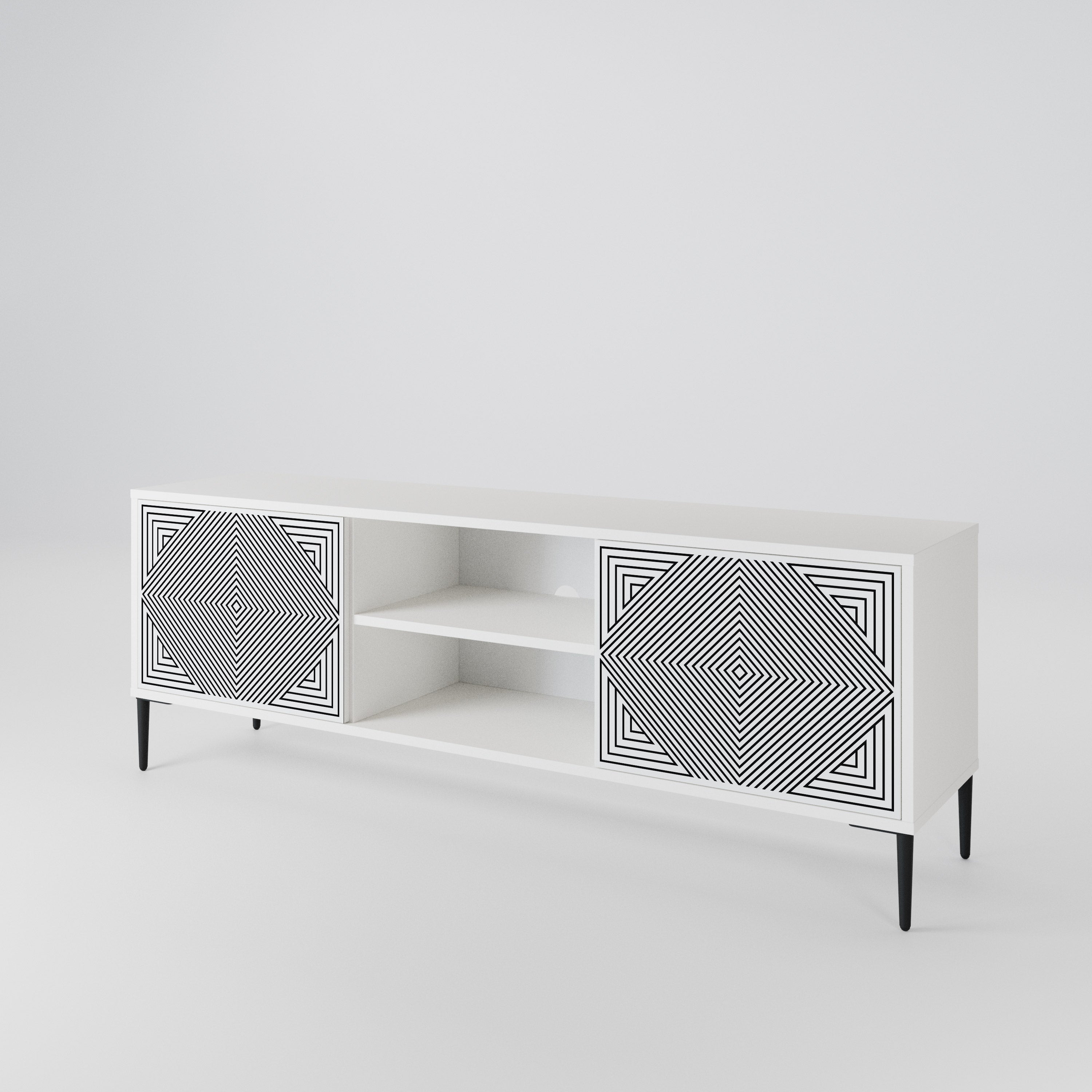 POLYGON ILLUSION Dvoudveřový TV stolek