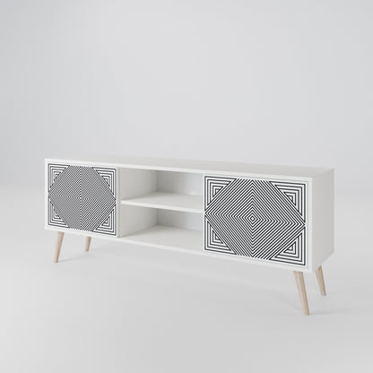 POLYGON ILLUSION Dvoudveřový TV stolek