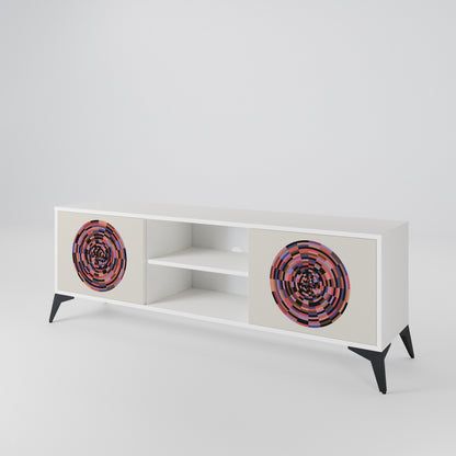 BROWN CIRCLES Dvoudveřový TV stolek