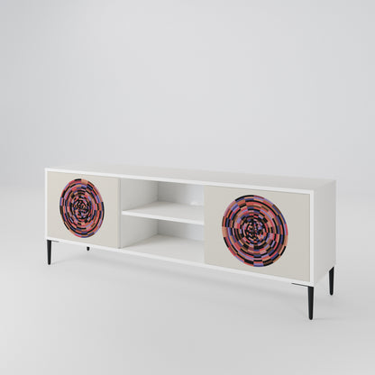 BROWN CIRCLES Dvoudveřový TV stolek