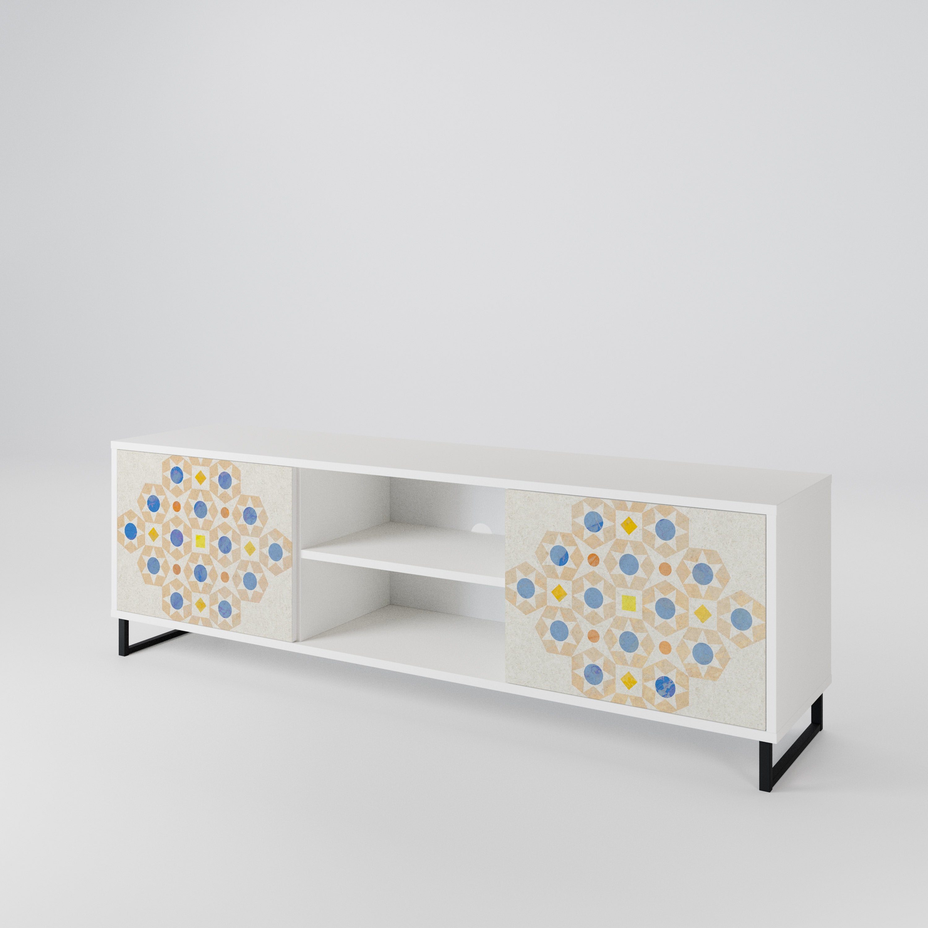 PATTERNED PRISM Dvoudveřový TV stolek