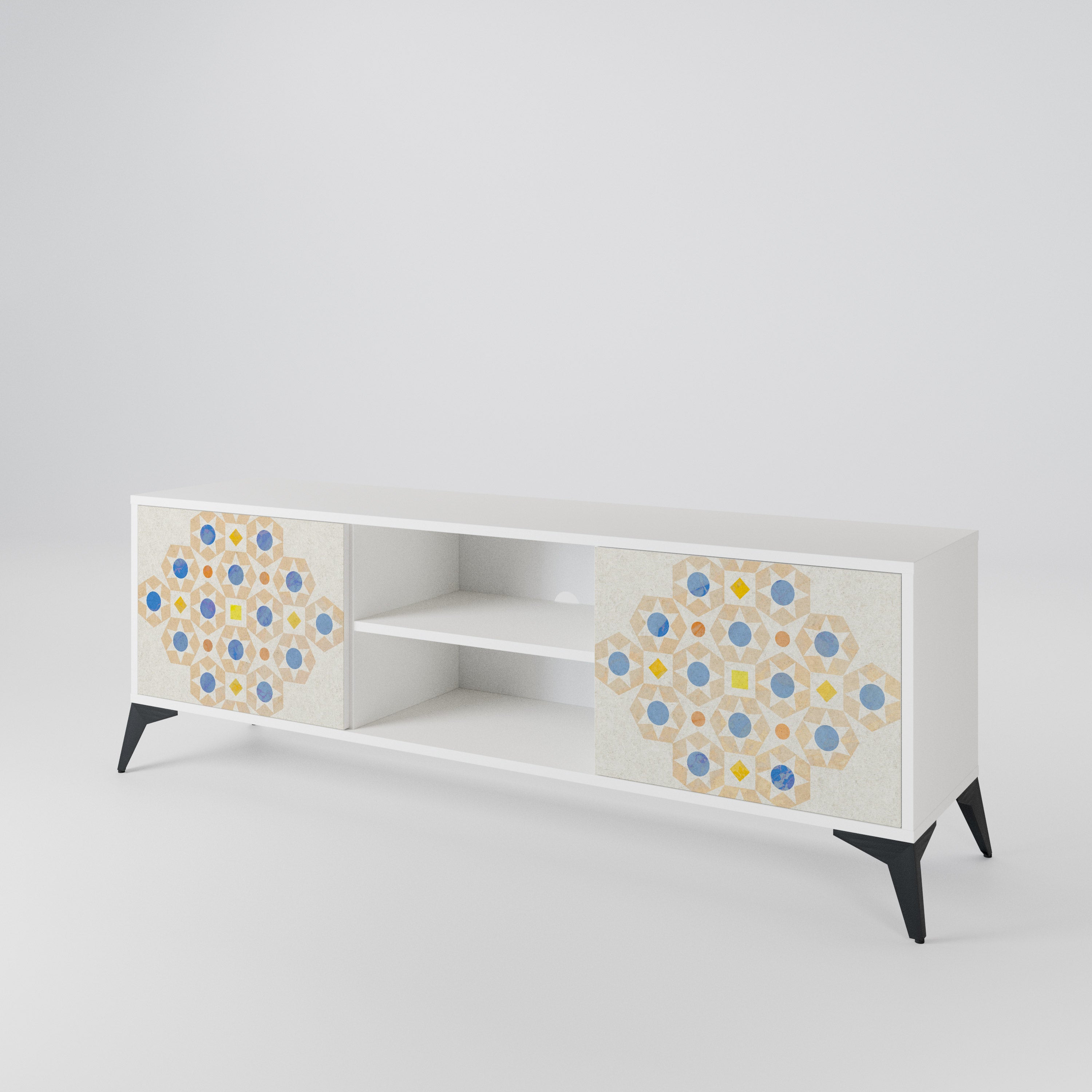 PATTERNED PRISM Dvoudveřový TV stolek