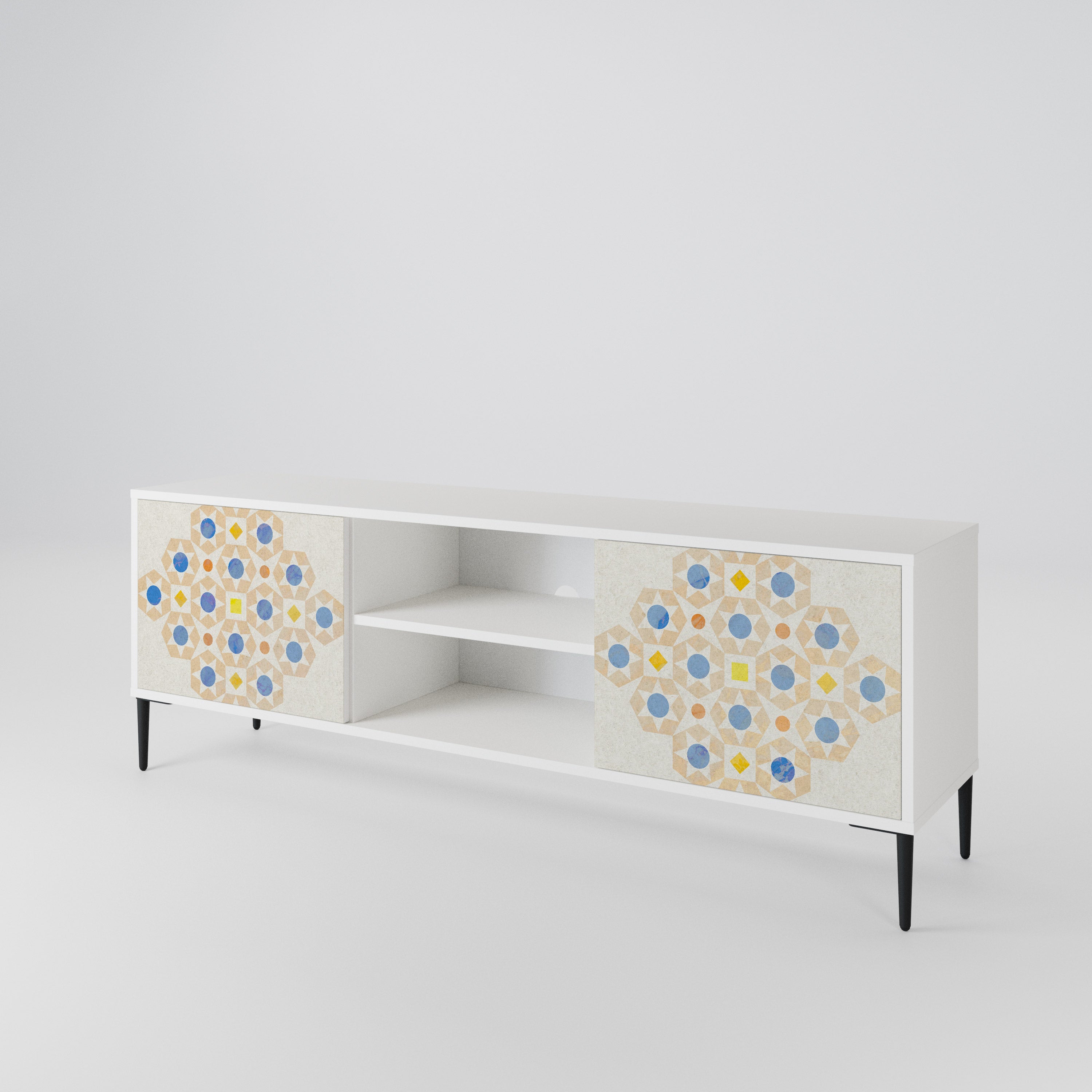 PATTERNED PRISM Dvoudveřový TV stolek
