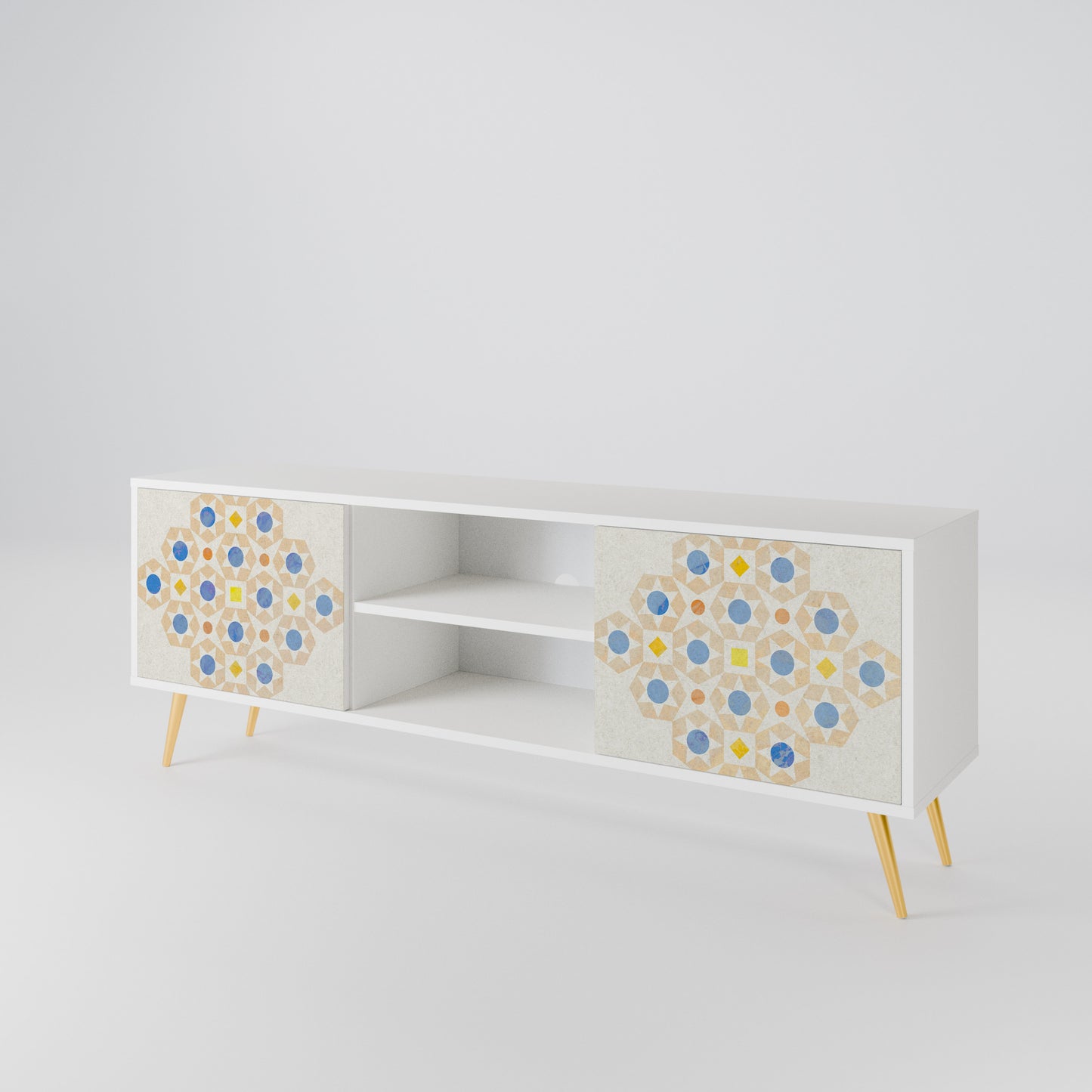 PATTERNED PRISM Dvoudveřový TV stolek