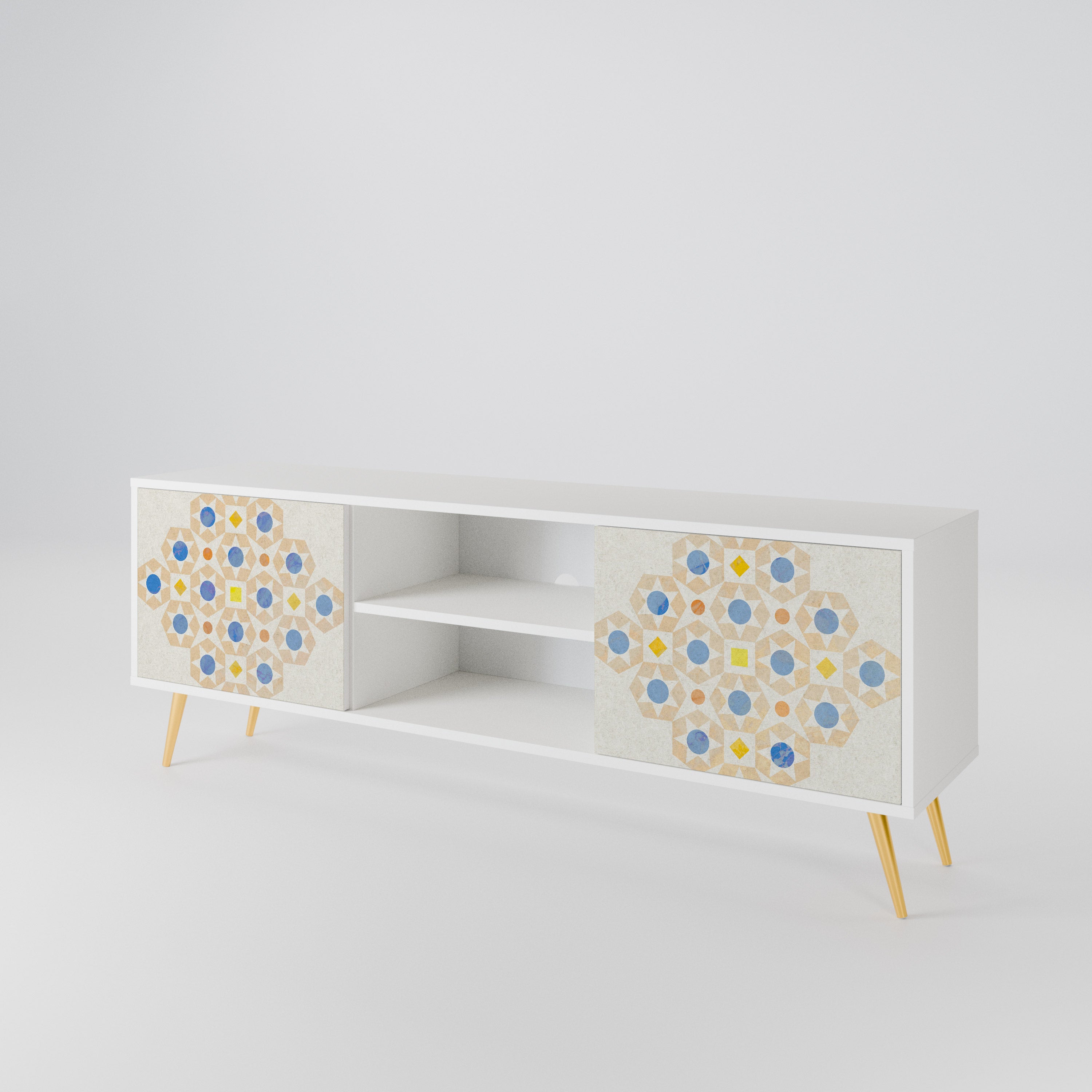 PATTERNED PRISM Dvoudveřový TV stolek