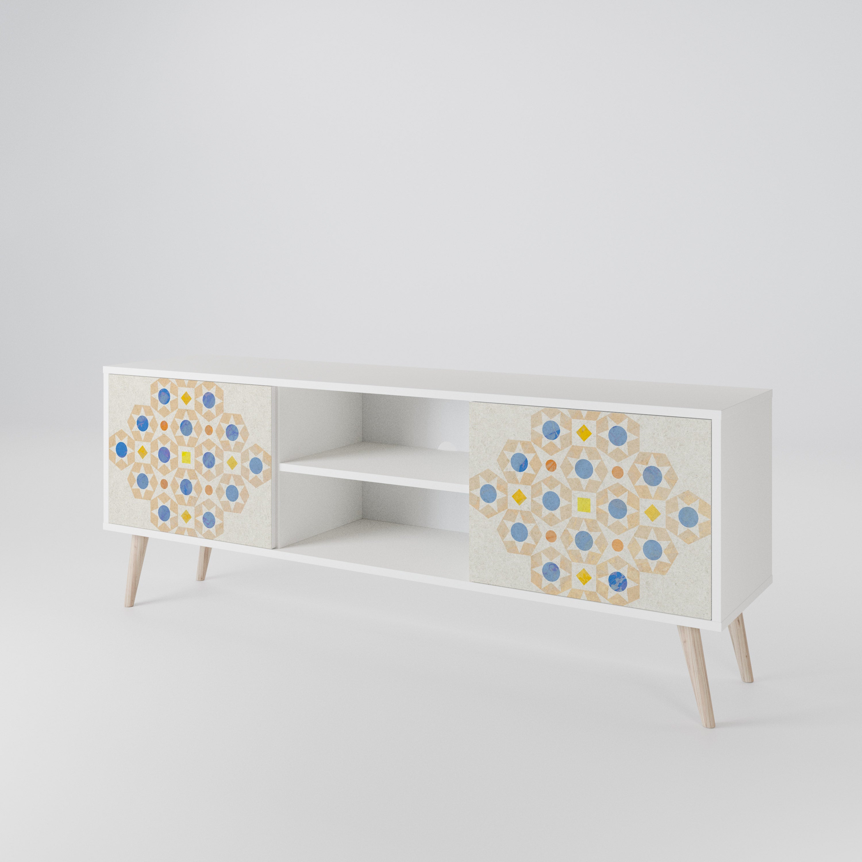 PATTERNED PRISM Dvoudveřový TV stolek