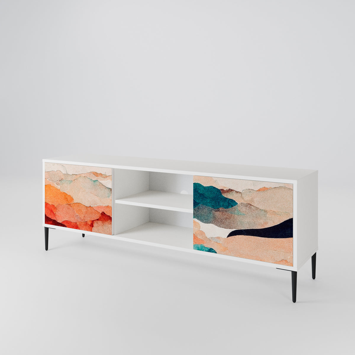 ABSTRACT LANDSCAPE Dvoudveřový TV stolek