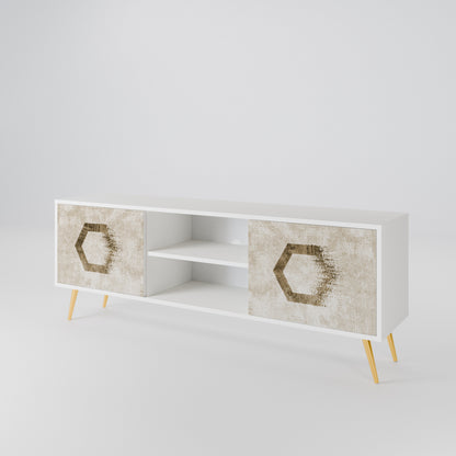HEXAGONAL SHAPES Dvoudveřový TV stolek