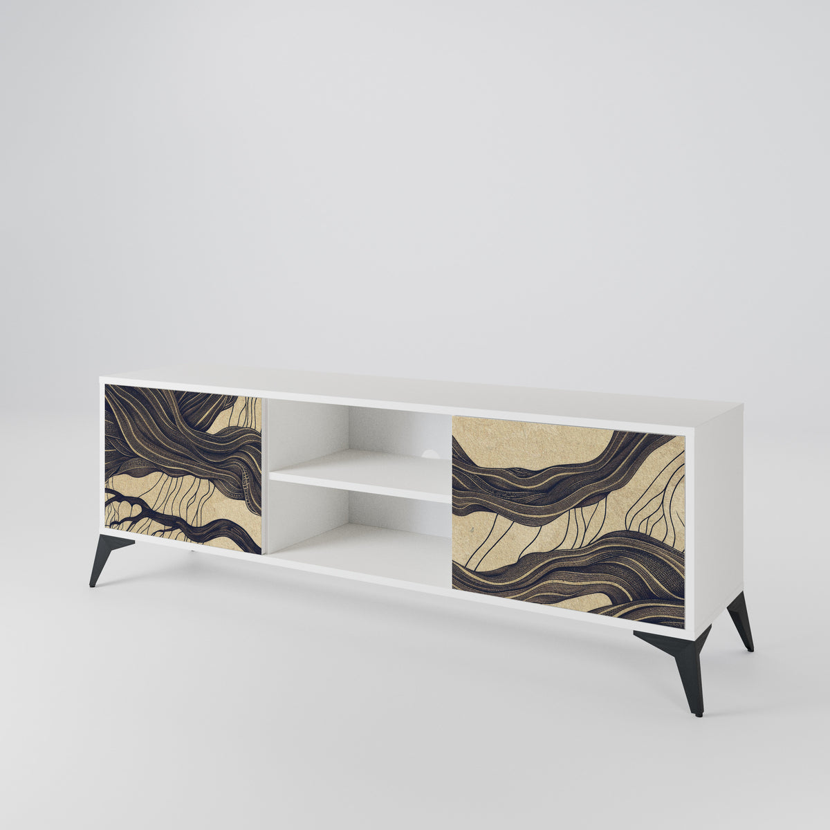 UNIFIED FRAGMENTS Dvoudveřový TV stolek