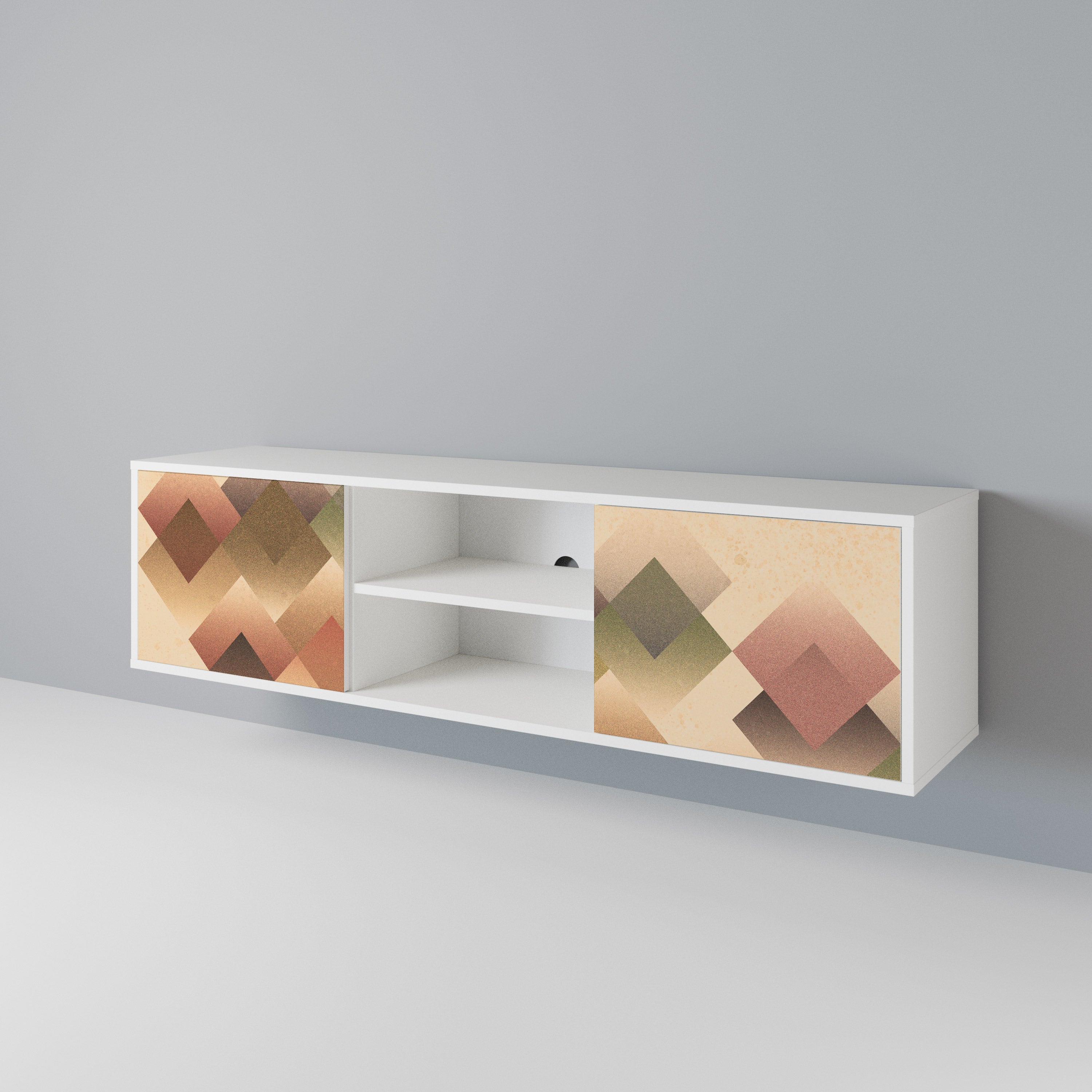 GEOMETRIC FUSION Dvoudveřový TV stolek