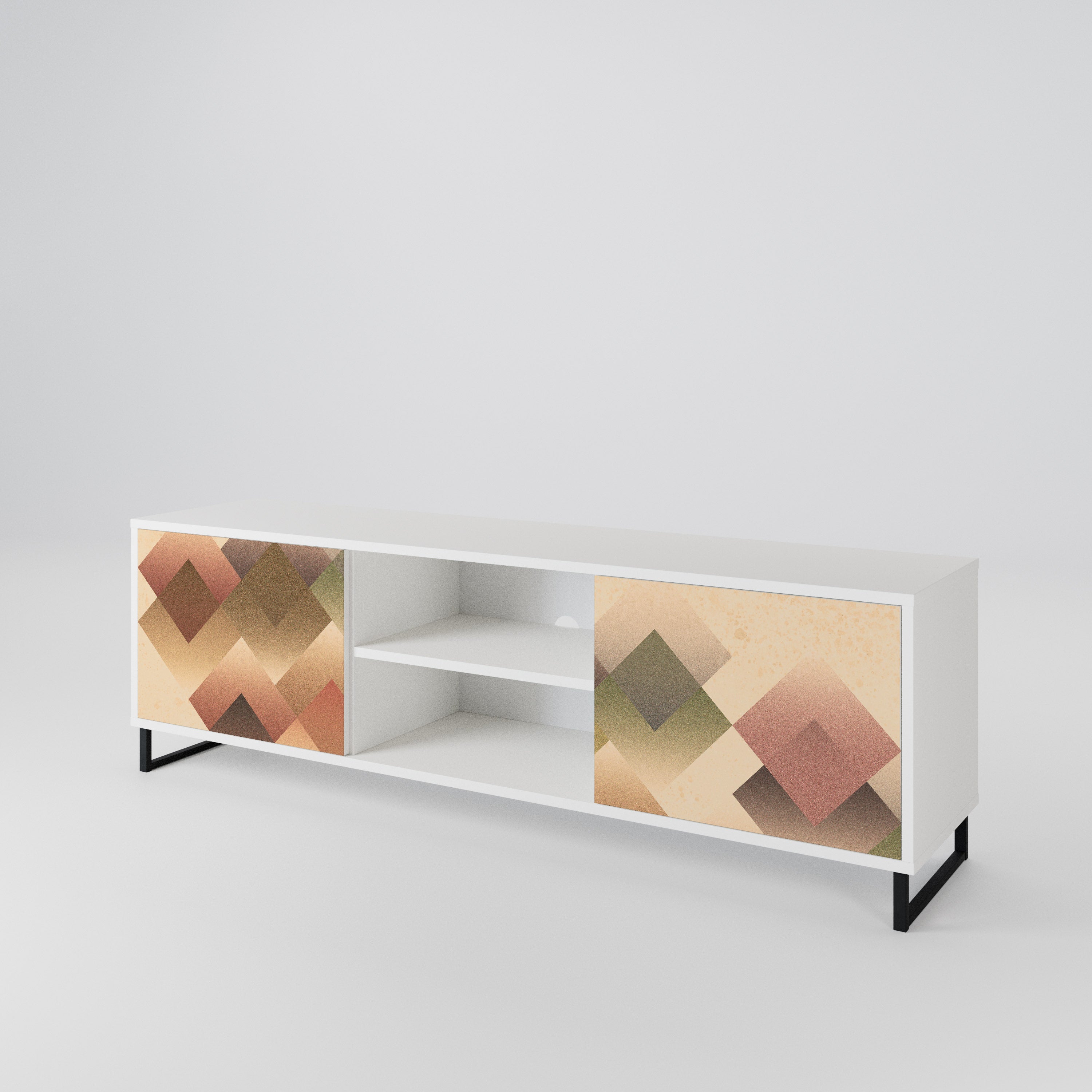 GEOMETRIC FUSION Dvoudveřový TV stolek