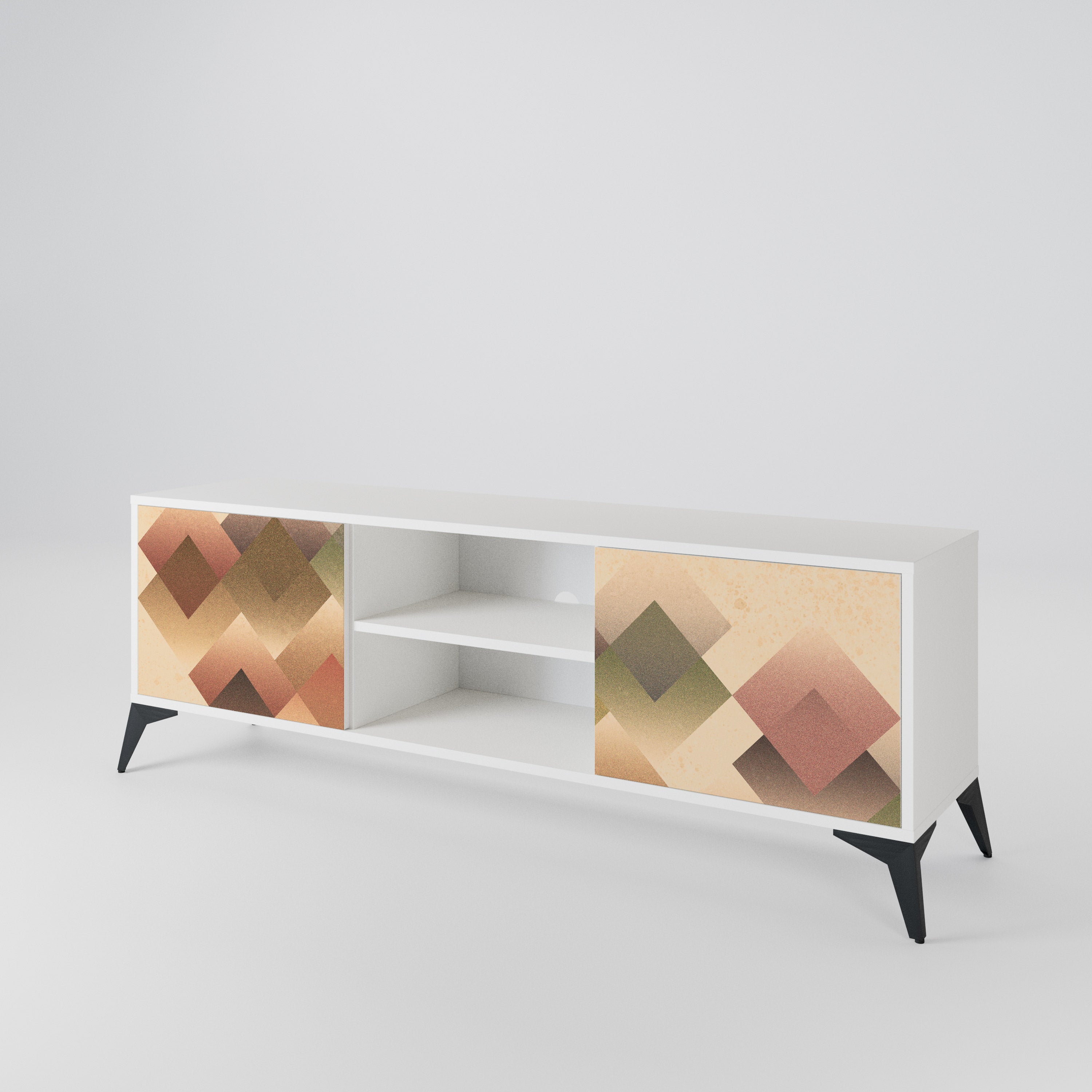GEOMETRIC FUSION Dvoudveřový TV stolek