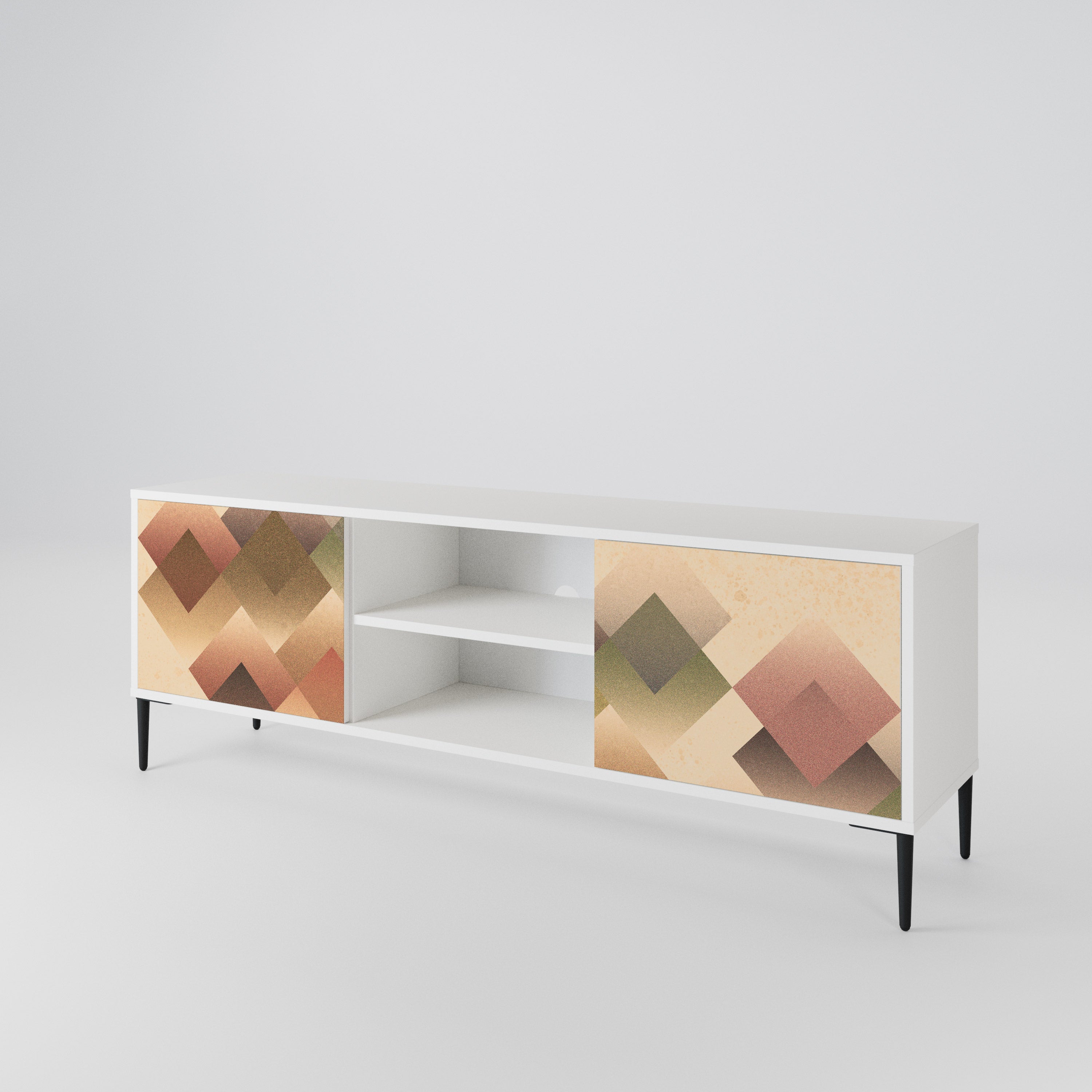 GEOMETRIC FUSION Dvoudveřový TV stolek