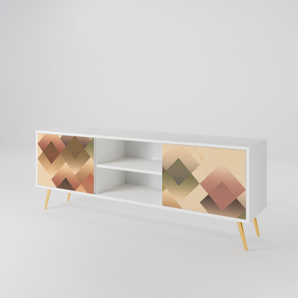GEOMETRIC FUSION Dvoudveřový TV stolek