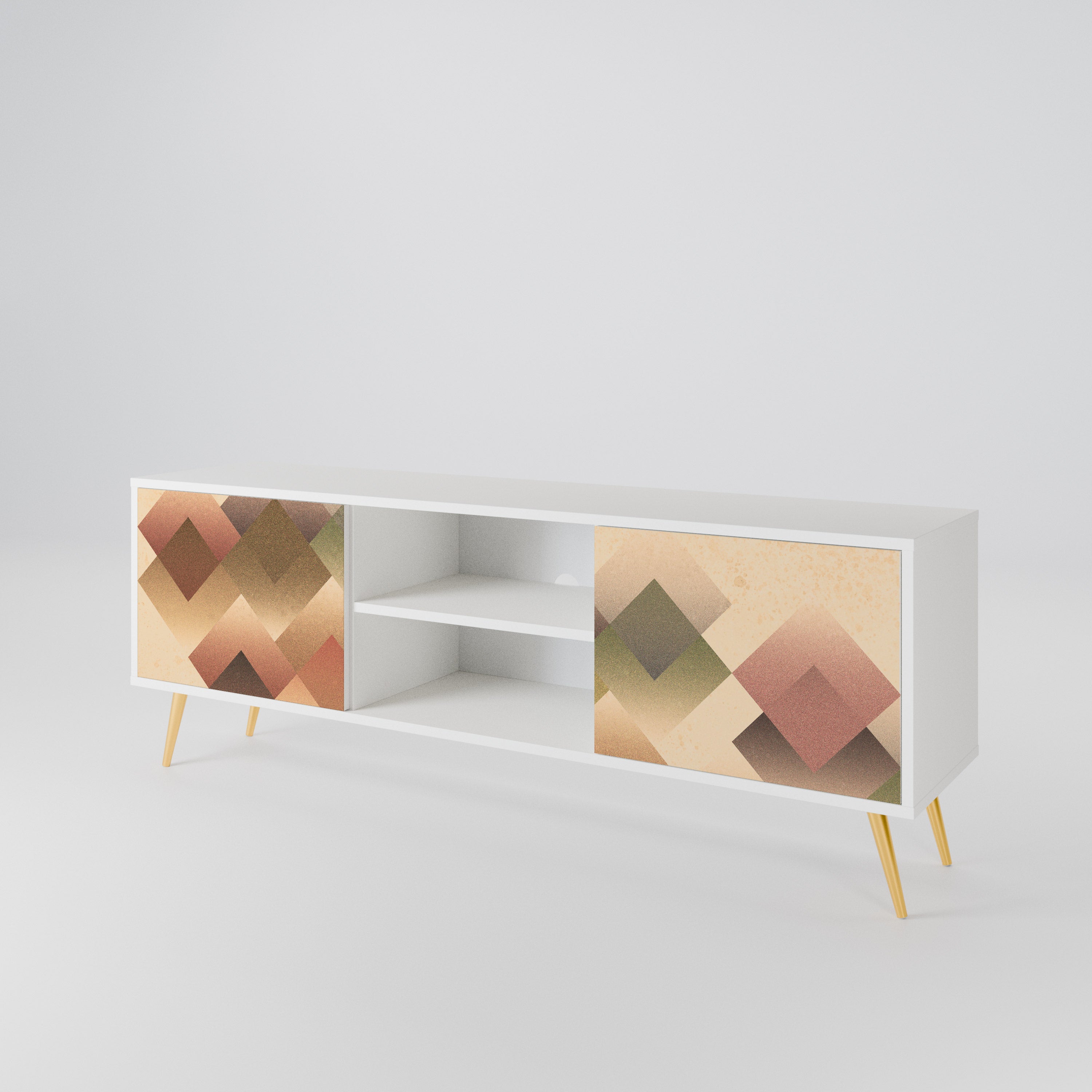 GEOMETRIC FUSION Dvoudveřový TV stolek
